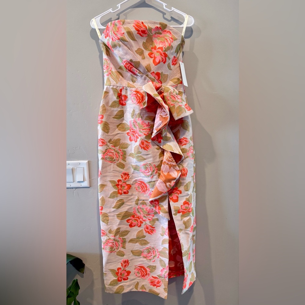 Shoshanna Merlin Dress CORAL BEIGE COLOR - Picture 4 of 7